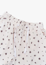 Milana Label women's lounge set in Birch Floral, a warm neutral tone, photographed flat against a white background.