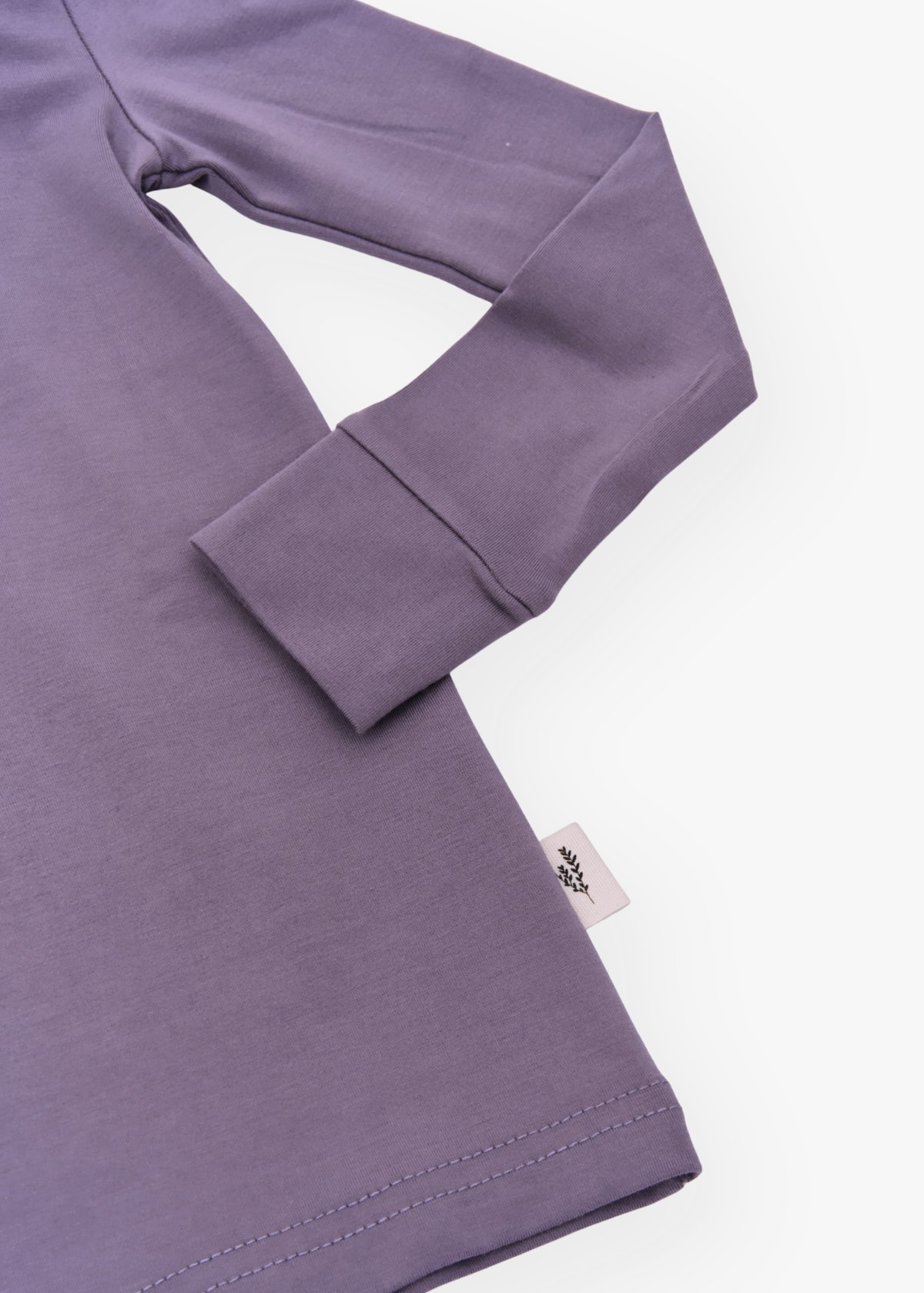 Milana Label kids long sleeve set in Wild Mulberry, a grey purple fabric.