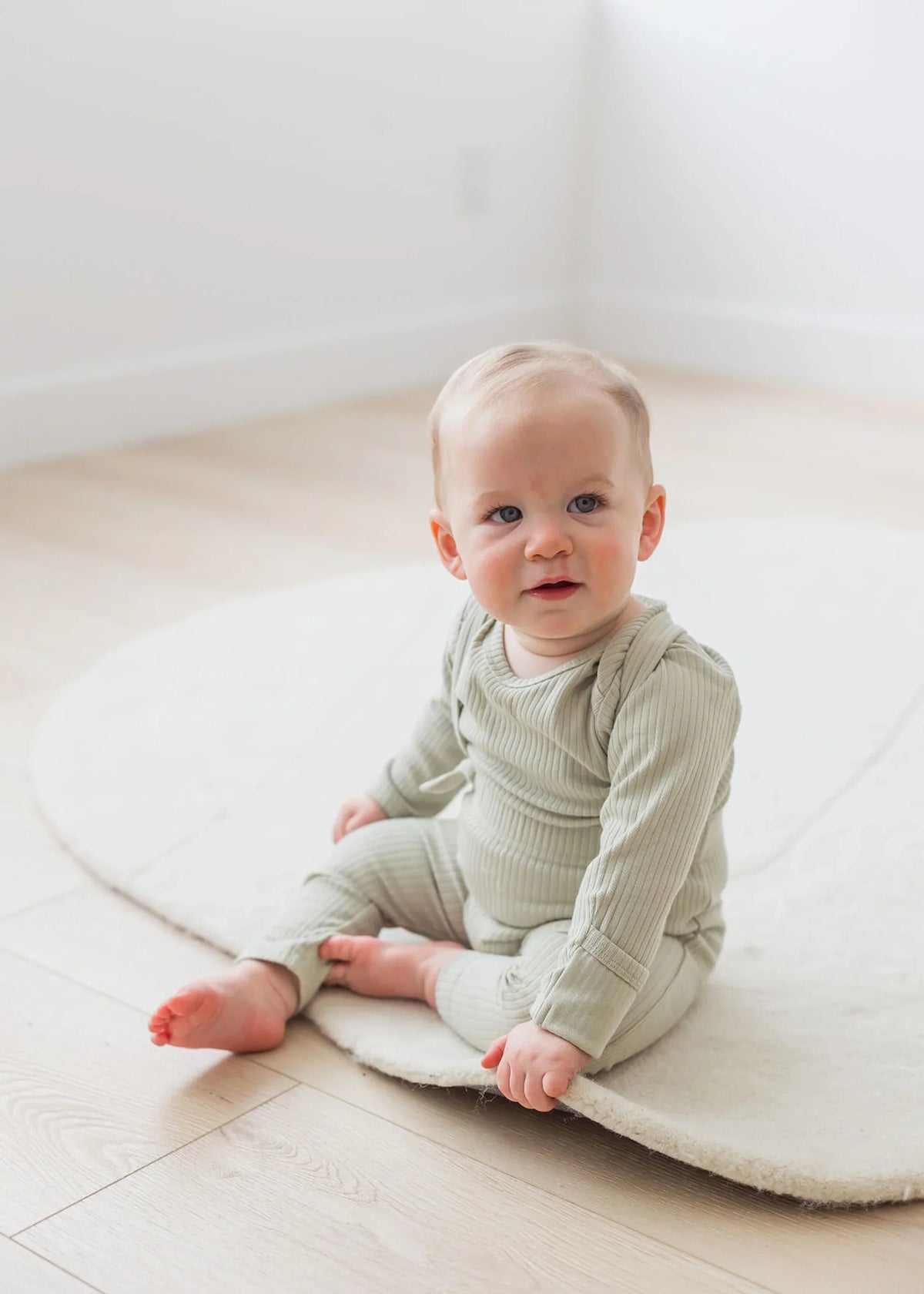 Ribbed Suspender | Pistachio - Mila & Co.