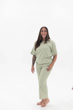Adult Ribbed Lounge Set | Pistachio - Mila & Co.