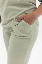 Adult Ribbed Lounge Set | Pistachio - Mila & Co.