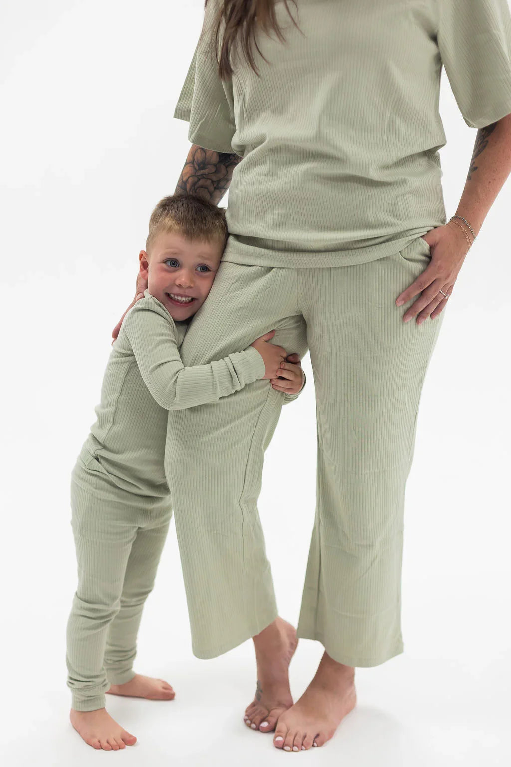 Ribbed Lounge Set | Pistachio - Mila & Co.