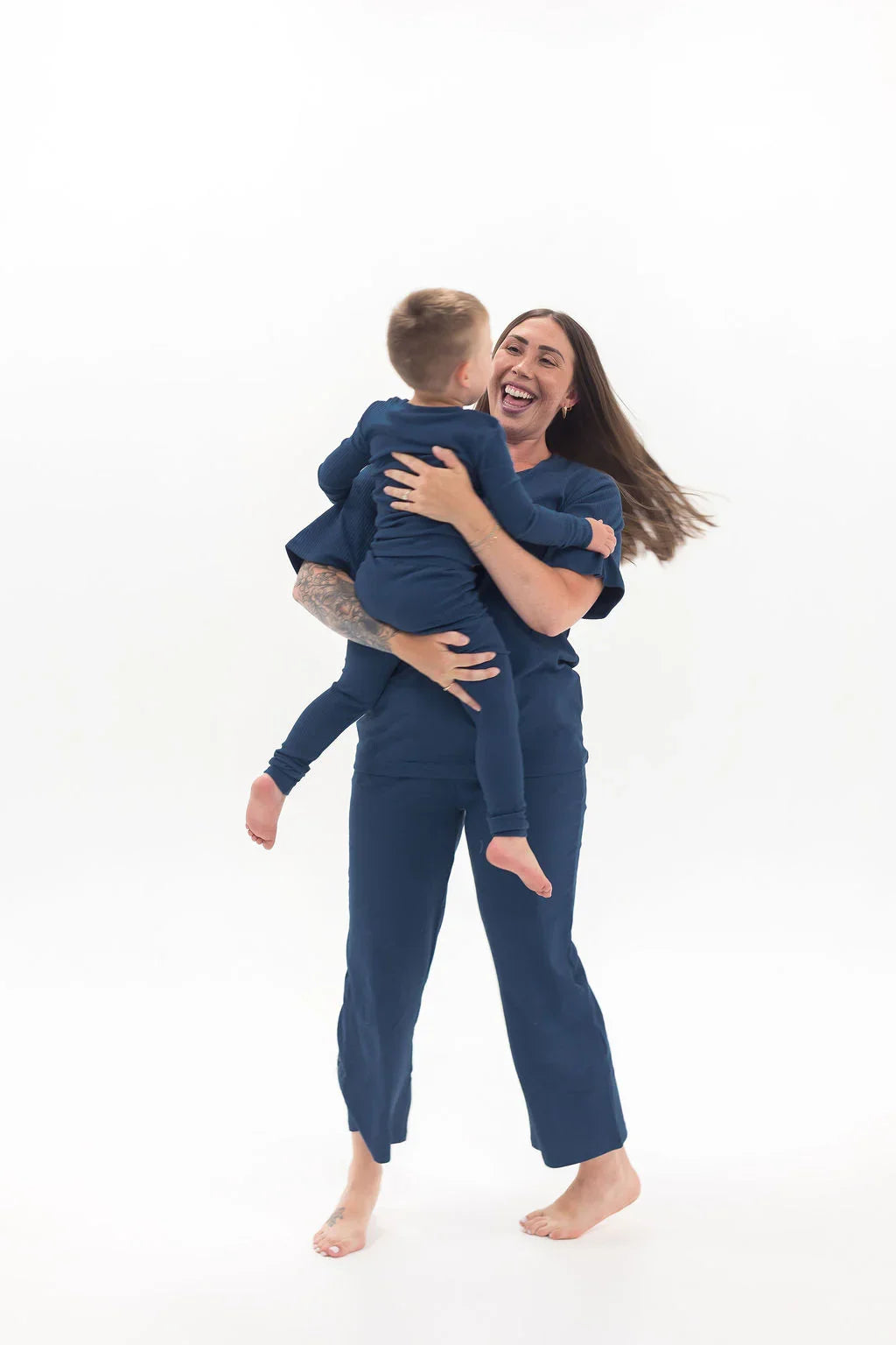 Ribbed Lounge Set | Navy - Mila & Co.