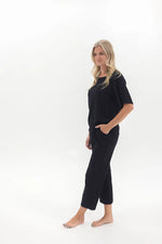 Adult Ribbed Lounge Set | Black - Mila & Co.