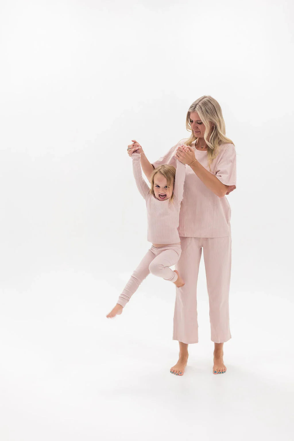 Ribbed Lounge Set | Blush - Mila & Co.