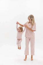 Adult Ribbed Lounge Set | Blush - Mila & Co.