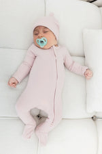 Ribbed Footie | Blush - Mila & Co.