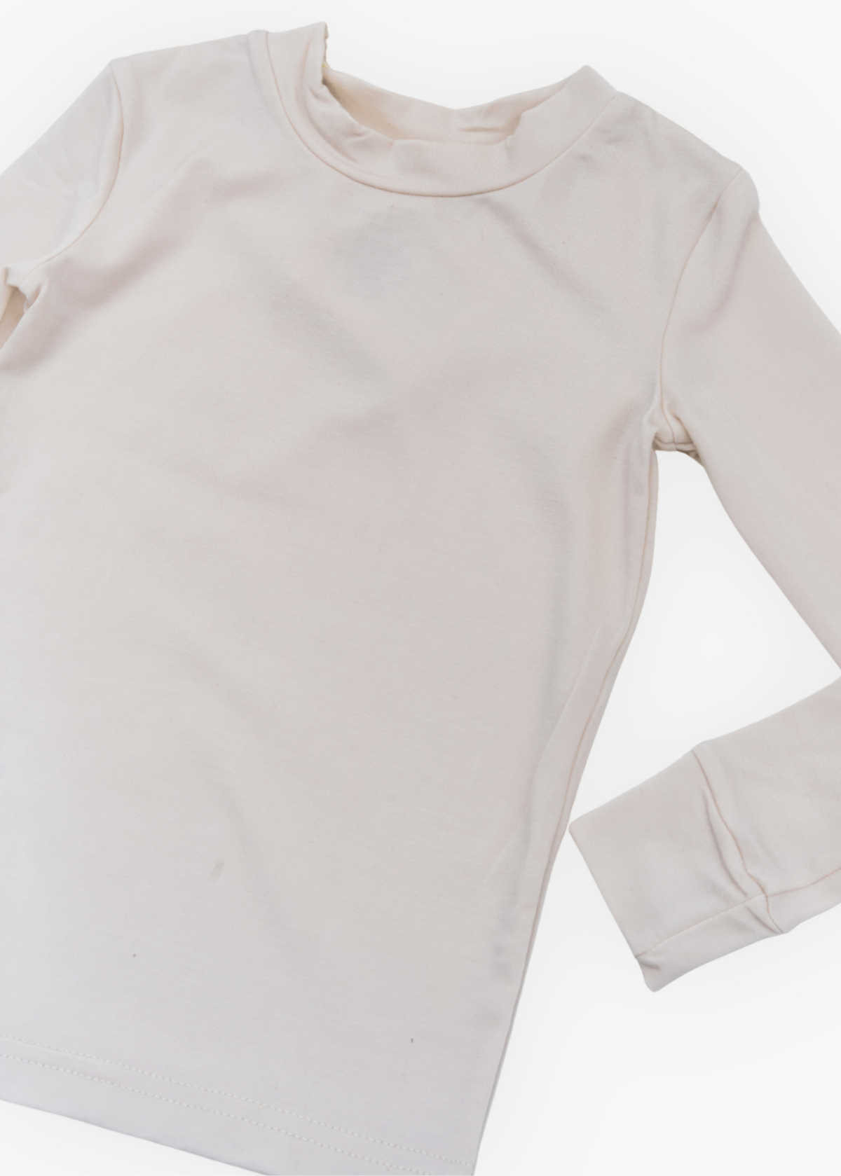 Milana Label kids long sleeve set in Birch, a warm neutral tone.
