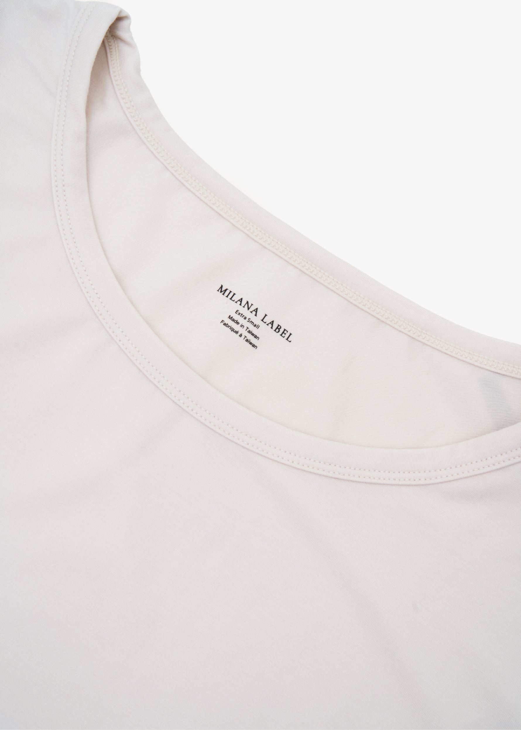 Milana Label women's lounge set in Birch, a warm neutral tone, photographed flat against a white background.