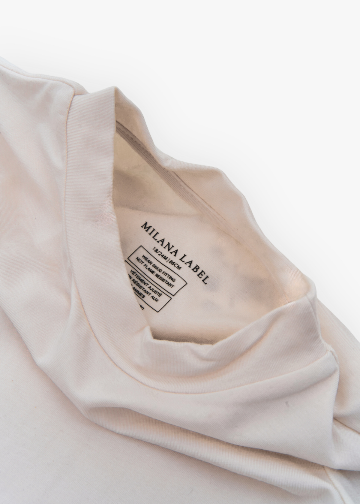 Milana Label kids long sleeve set in Birch, a warm neutral tone.