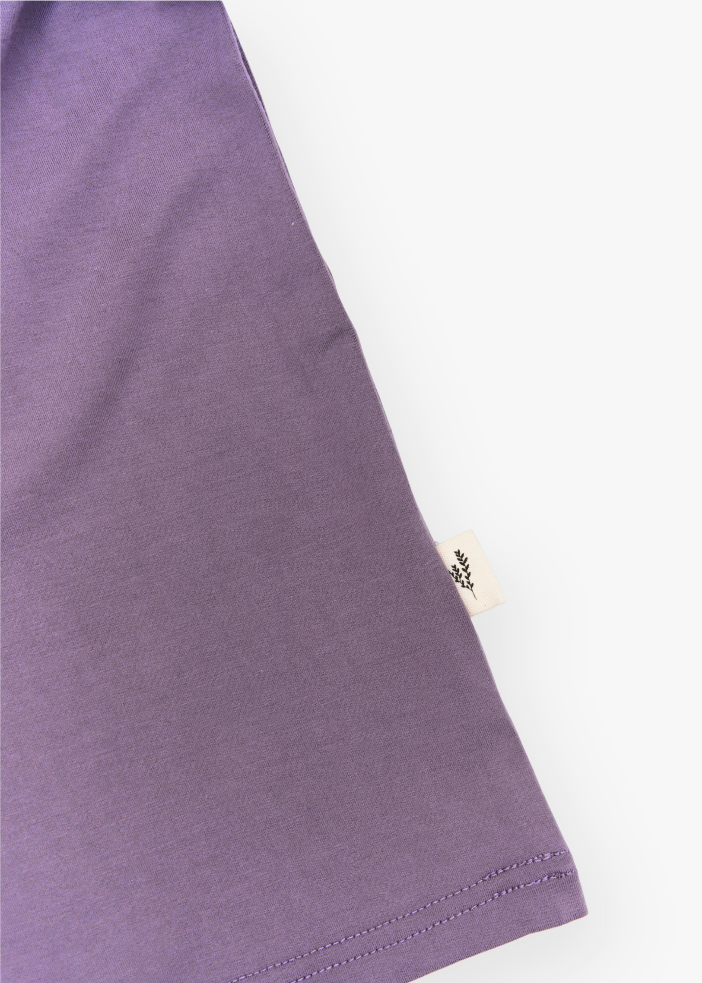 Milana Label women's short sleeve top and wide leg pant set in Wild Mulberry, a muted dusty purple tone.