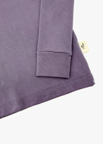 Milana Label Long Sleeve PJ Set  in the colour Wild Mulberry on an off white background. Highlighting the cuff and hem.