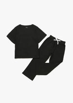 Adult Ribbed Lounge Set | Black - Mila & Co.