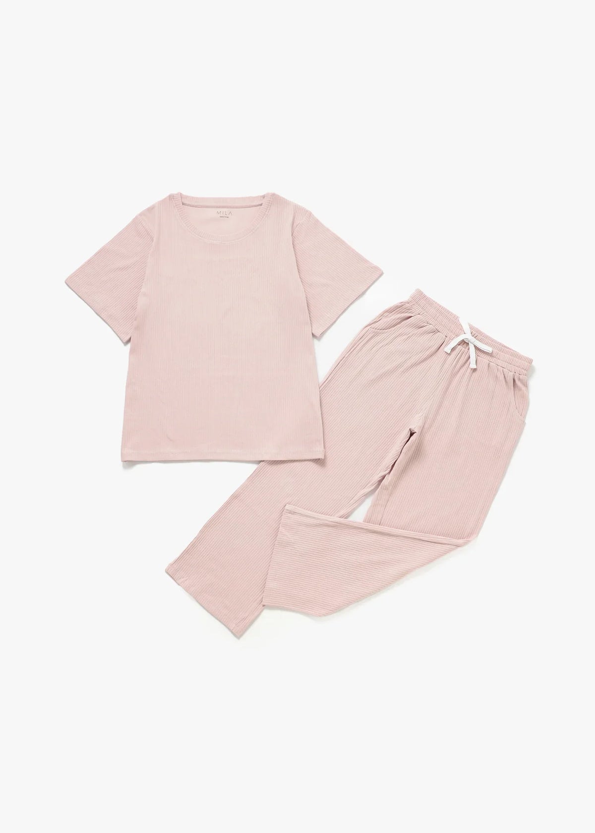 Adult Ribbed Lounge Set | Blush - Mila & Co.