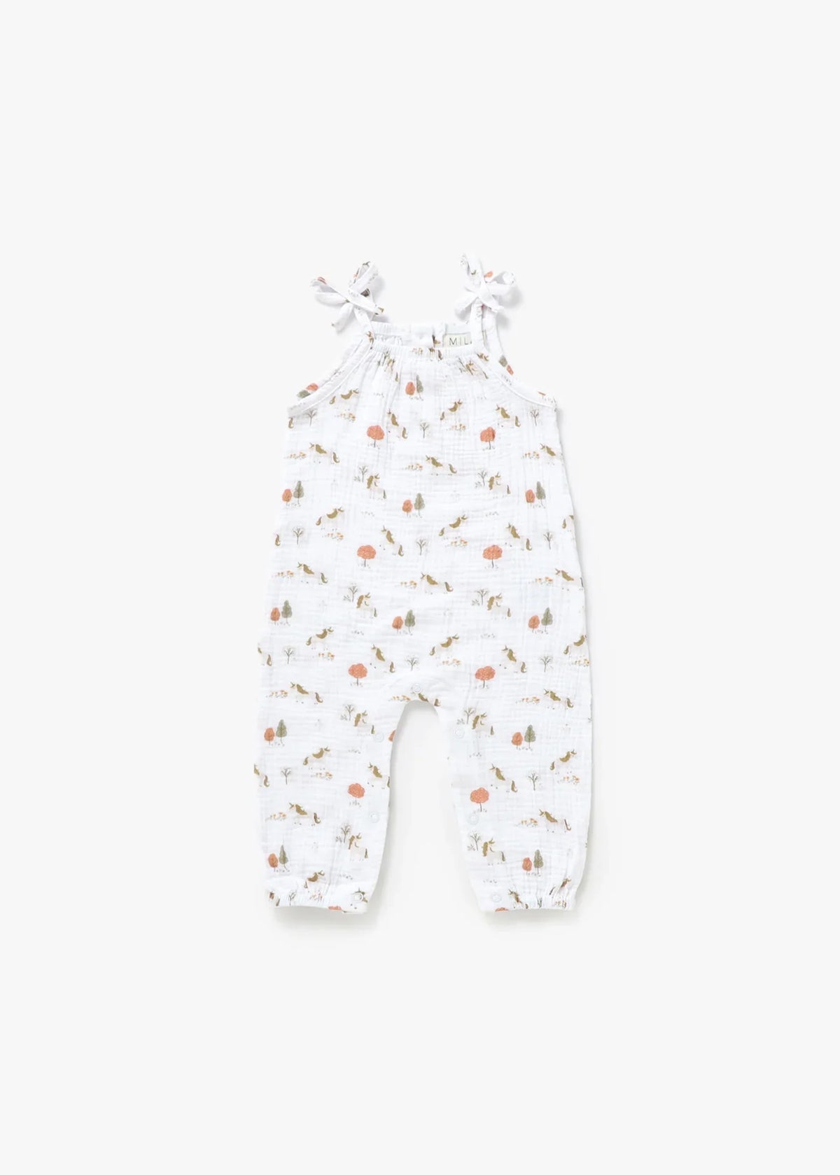 Sleeveless Bow Strap Jumpsuit | Unicorn - Mila & Co.