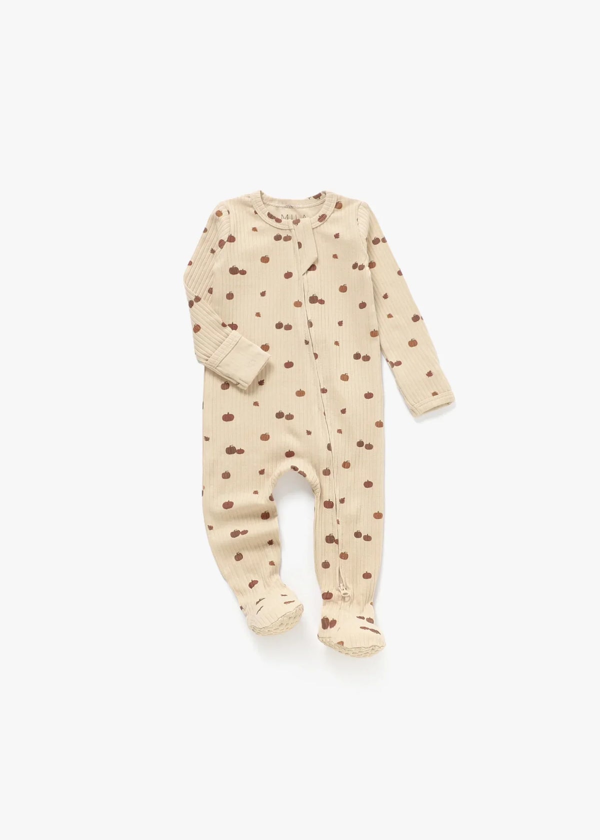 Ribbed Footie | Pumpkin - Mila & Co.