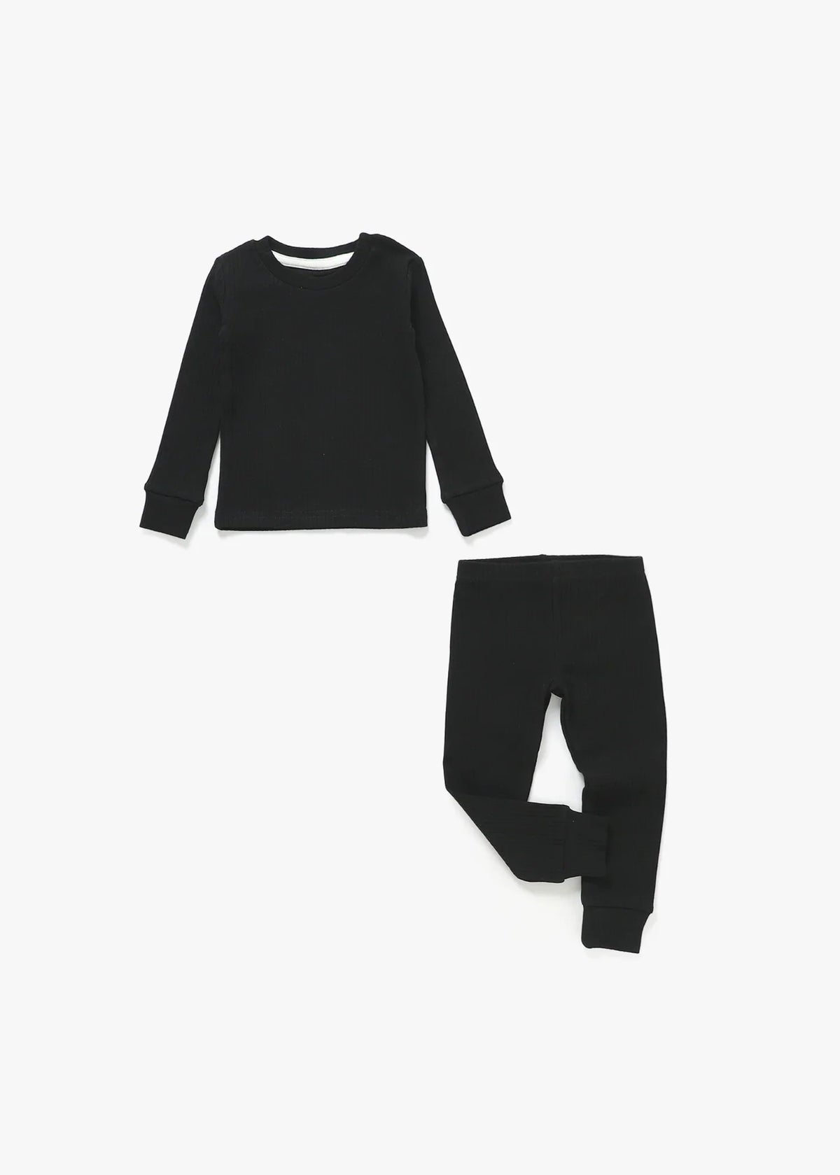 Ribbed Lounge Set | Black - Mila & Co.