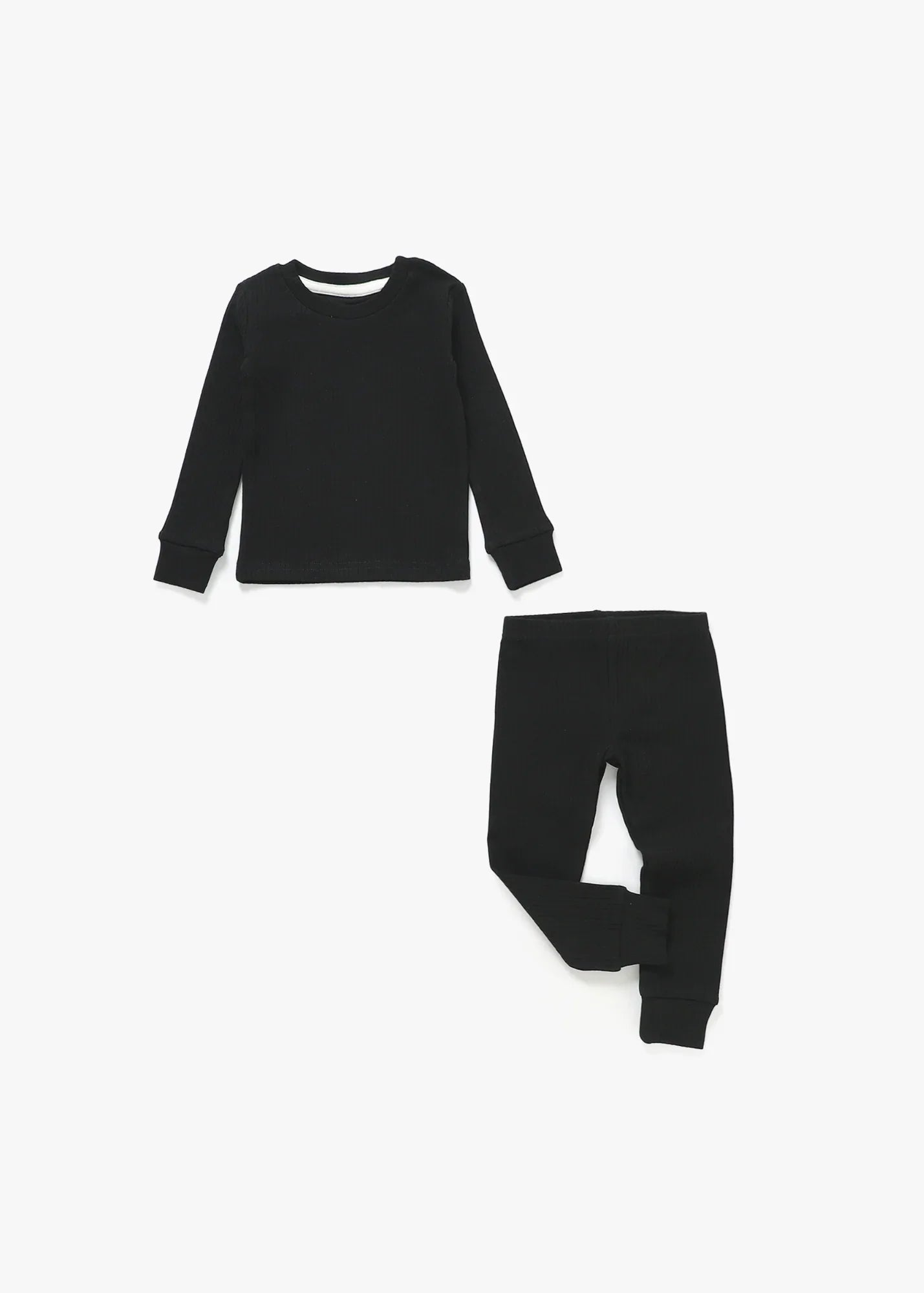 Ribbed Lounge Set | Black - Mila & Co.