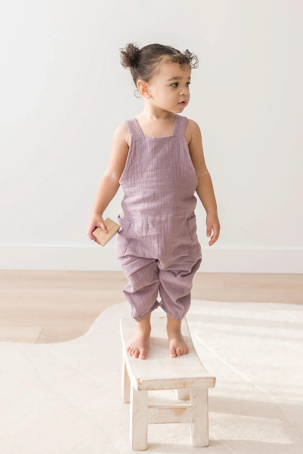 Adjustable Strap Overalls | Lilac - Mila & Co.