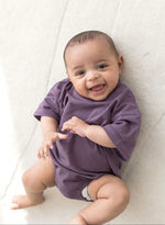 Short Sleeve Bubble Romper | Elderberry - Mila & Co.