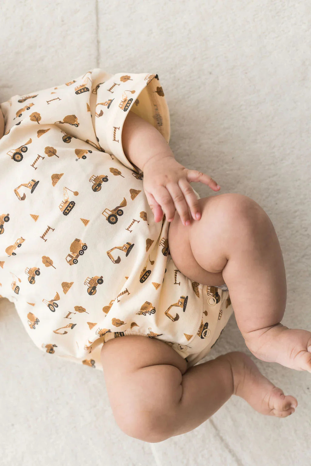 Short Sleeve Bubble Romper | Construction - Mila & Co.