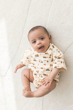 Short Sleeve Bubble Romper | Construction - Mila & Co.