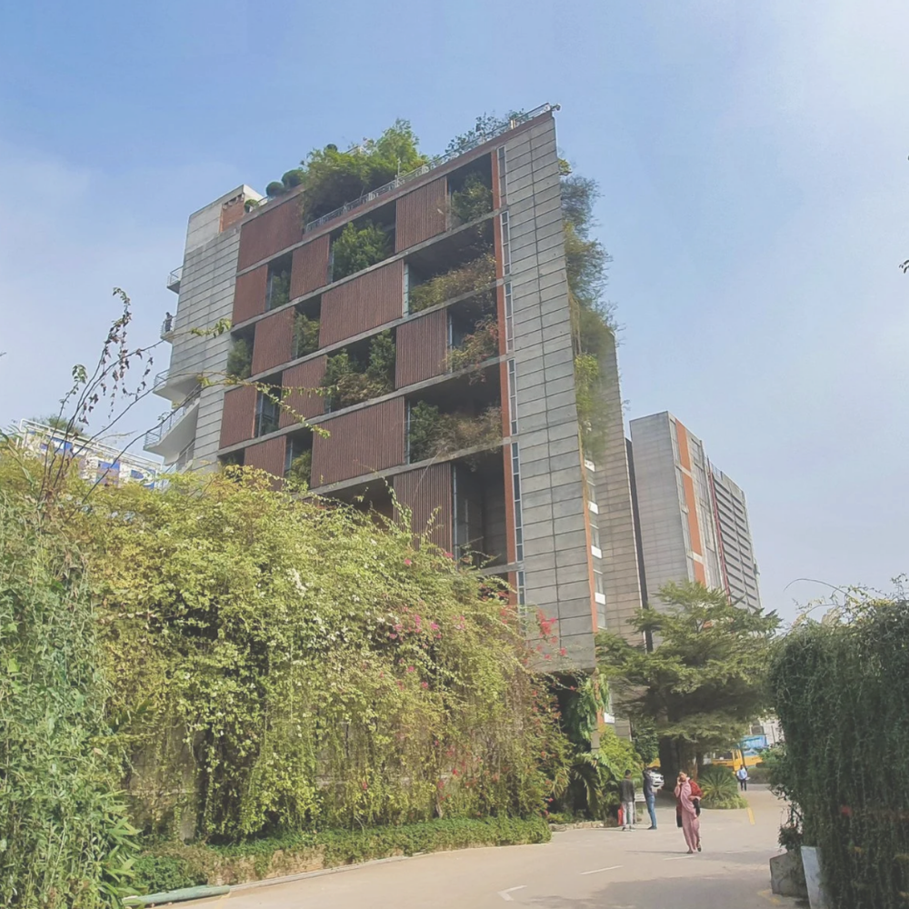 Outside view of the Milana Label factory in Bangladesh. 
