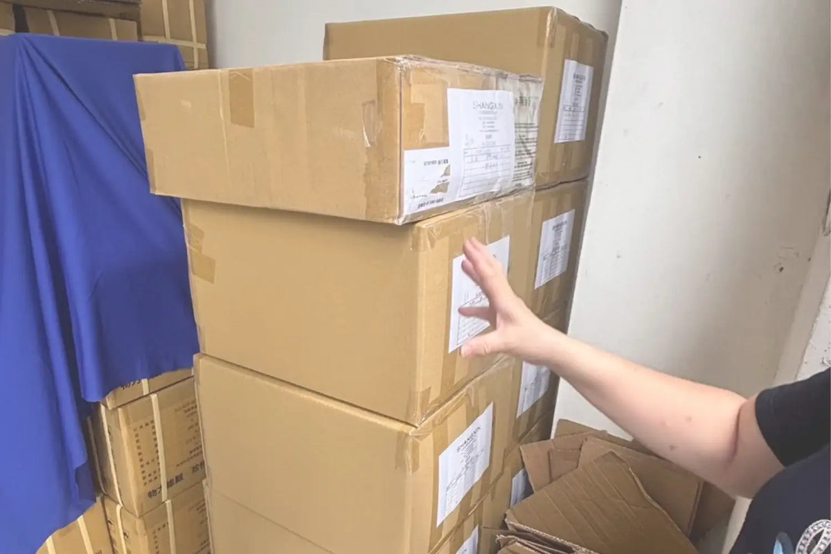 Milana Label clothing packed and ready to ship to us from DJIC, our Taiwan manufacturing partner that produces our TENCEL collection. 