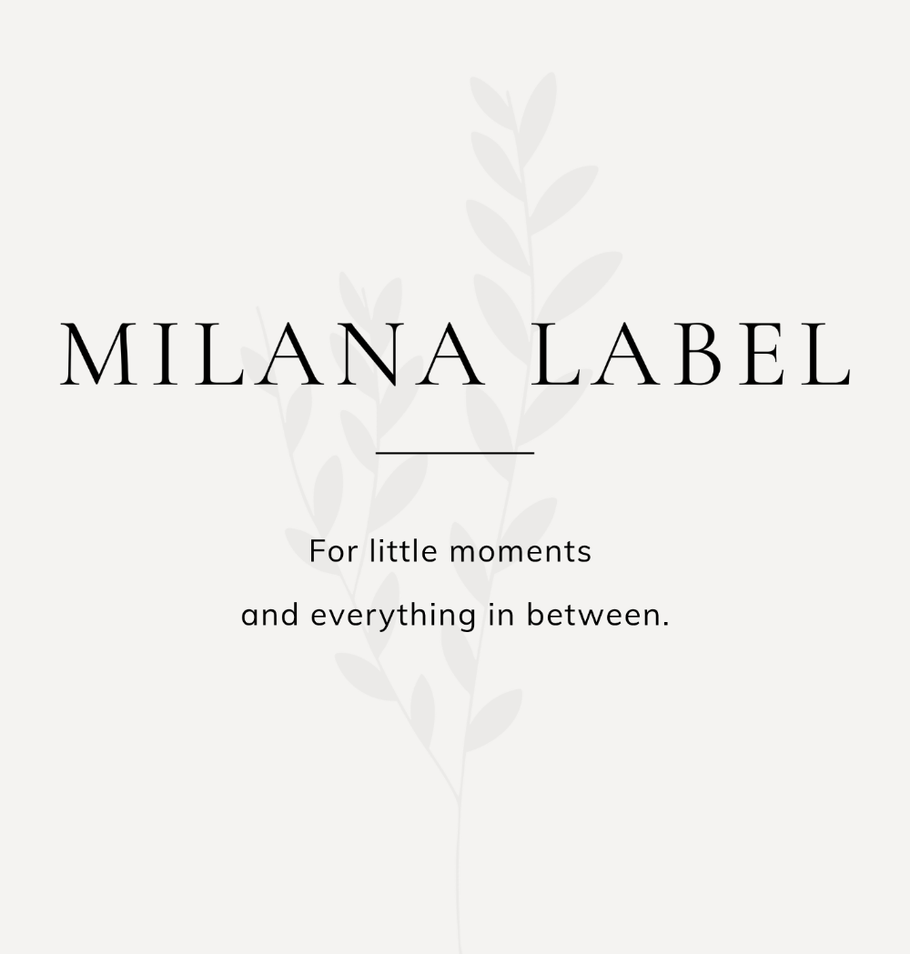 Milana Label digital gift card with minimalist neutral design and typography