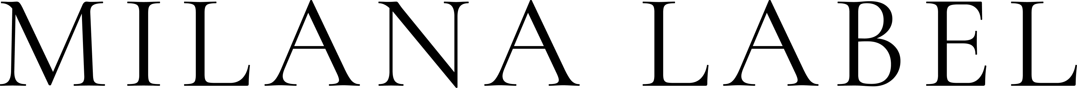 Milana Label logo in website header.