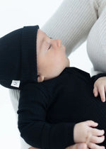 Ribbed Knotted Hat | Black - Mila & Co.
